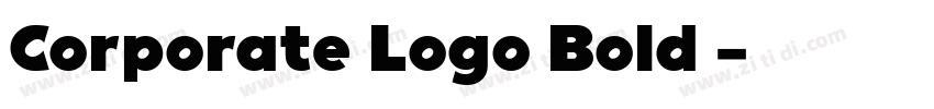 Corporate Logo Bold 字体转换